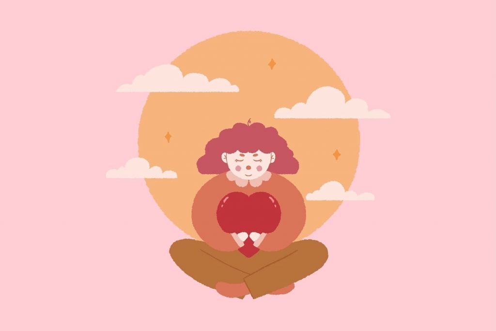girl practicing mindfulness