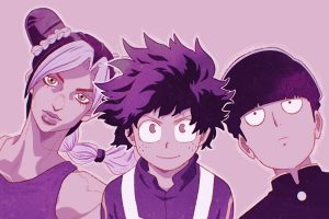 An illustration of a few popular anime characters