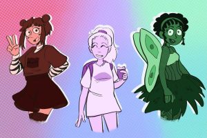In an article about Gen Z, three people with different outfits stand in different poses.