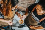 in article about part-time jobs, two people who work at a coffee shop