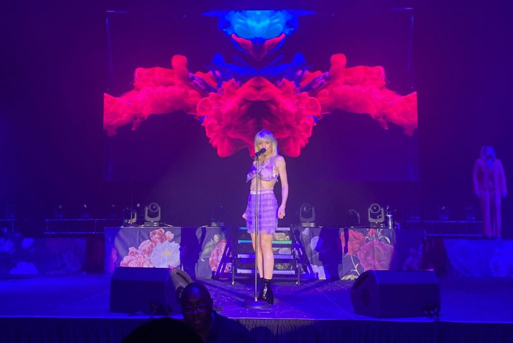 Carly Rae Jepsen performing on stage