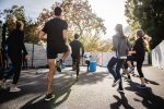 in an article about workout music, people getting ready to run