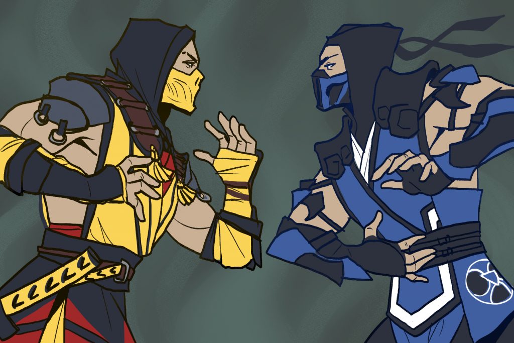 two characters in fighting games