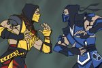 two characters in fighting games