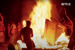 Trainwreck: Woodstock '99 attendees setting things on fire