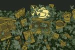 in an article about Channel 5, a desk covered in leaves