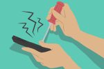 In an article on the right to repair, a person attempting to fix their phone