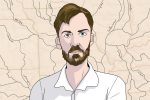 illustration of Johnny Harris standing in front of a map
