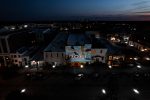 In article about Spartanburg Methodist College, a nighttime photo of Spartanburg