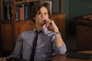 'Criminal Minds' character Spencer Reid sitting in an episode