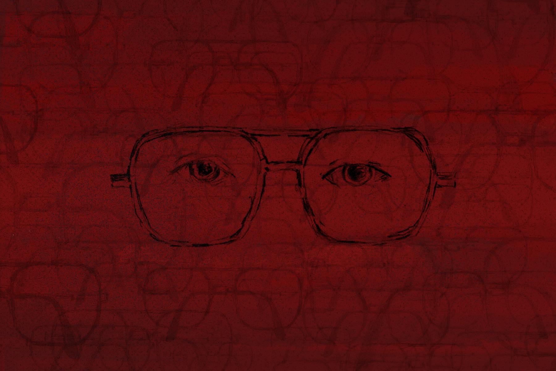 In an article about Monster: The Jeffrey Dahmer Story, an illustration of Dahmer's eyes and glasses