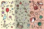 In an illustration about core aesthetics, a combination of many different items that people consider a part of aesthetic themes.