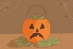 Illustration of a jack-o-lantern full of money, reflecting this year's inflation