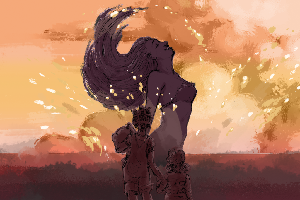 An article on diversity shows the little mermaid in dark relief against a colorful sunset