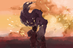 An article on diversity shows the little mermaid in dark relief against a colorful sunset