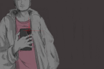 An article about online posting has an image of a person pointing their phone camera at the viewer