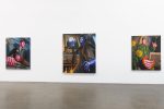In an article about Carter Flachbarth, a photo of three paintings