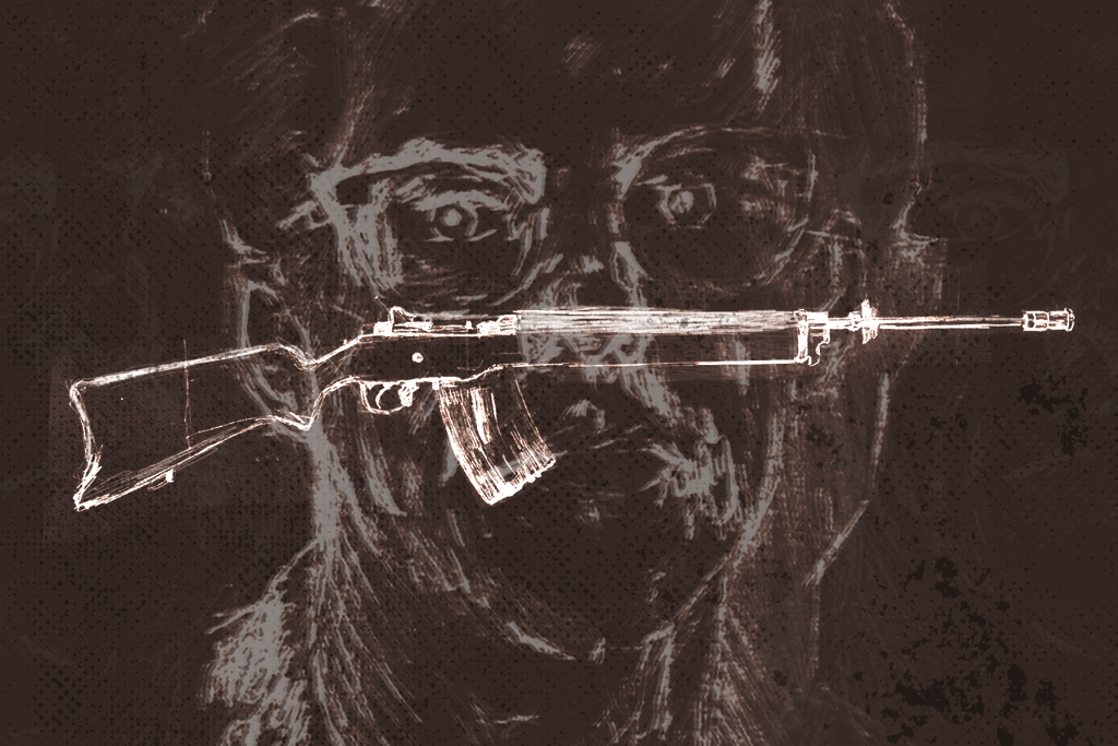 An illustration of the Butcher Baker and a rifle