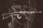 An illustration of the Butcher Baker and a rifle