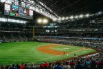 A picture of the Texas Rangers Stadium in Arlington, Texas