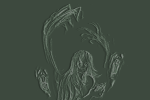 Illustration of someone doomscrolling on their phone.