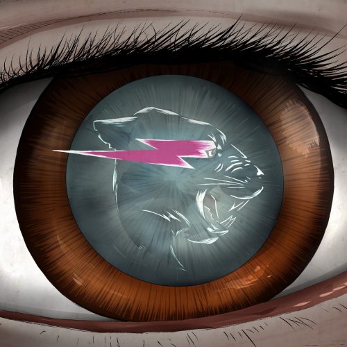 In an article about MrBeast, an eyeball will the MrBeast logo in the pupil.