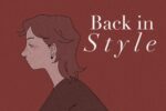 In an article about mullets, a person with an auburn mullet is set against a red background and the words "Back in Style."