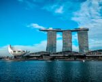 In a story about working in Singapore photo of a Singapore skyline.