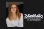 In an article about a new play premiering at Blank Theatre, a girl with blonde hair in a white shirt smiles into the camera.