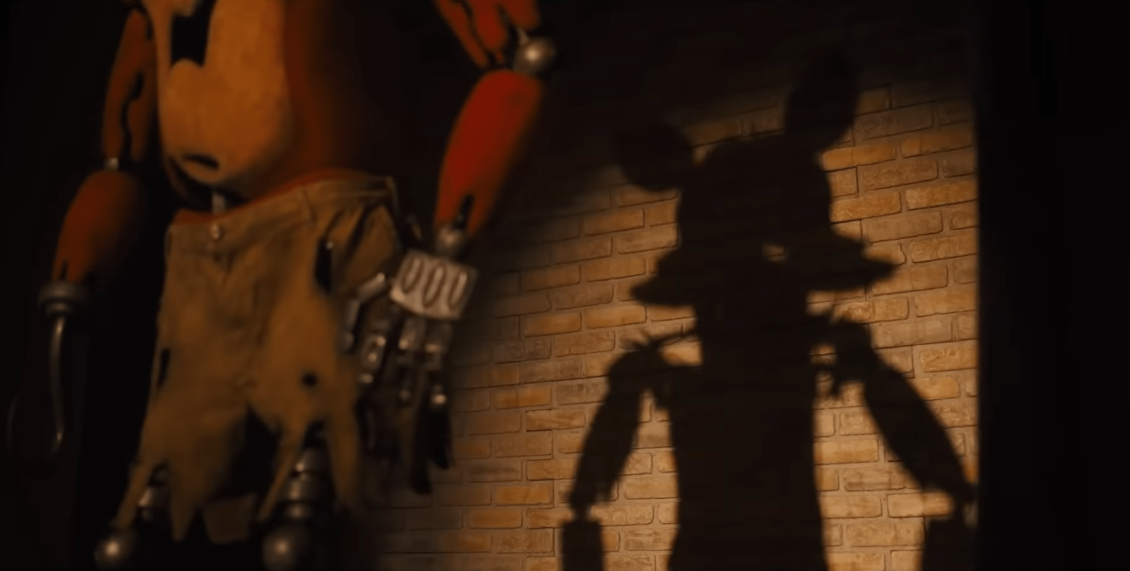 Is the character on the right monitor Shadow Freddy in the movie