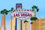 In an article about Vegas residencies, the infamous "Welcome to Las Vegas," sign stands in front of palm trees and several large hotels.