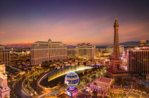 Aerial photo of Las Vegas.