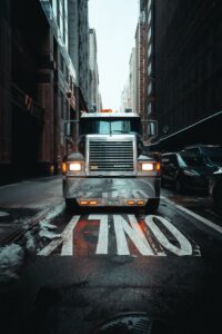 Truck on A city street