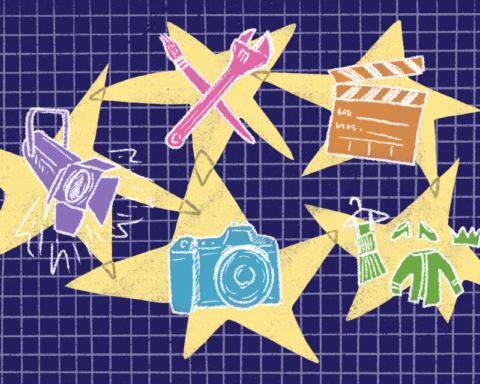 Different tools in media on Hollywood-like stars.