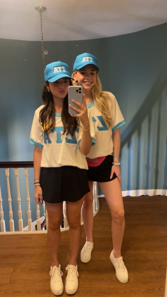 Girl taking mirror selfie
