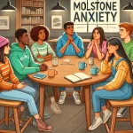 The digital illustration for your article on "Milestone Anxiety" among Millennials and Gen Z is ready.