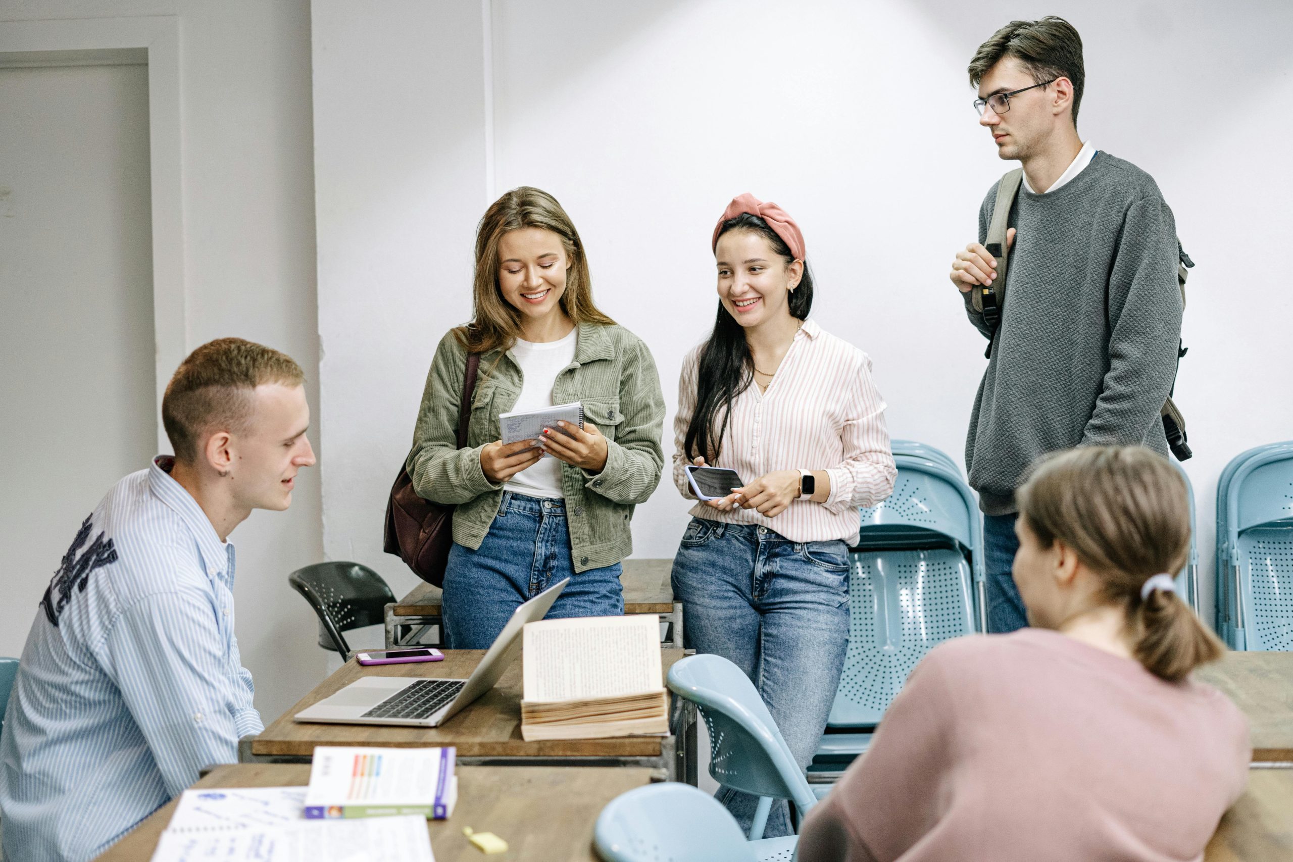 College students studying