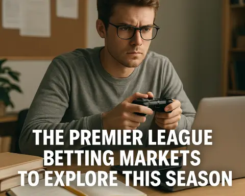 college student with online gaming controller ready to bet